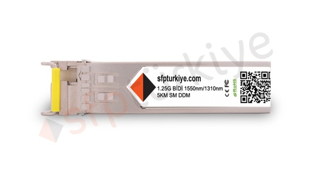 AVAYA NORTEL Uyumlu Gigabit Bi-Di SFP Modül - 1000Base-LX 1550nm TX/1310nm RX 5Km SM LC DDM Bidirectional