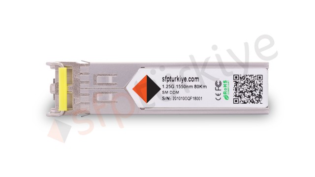 DELL Uyumlu Gigabit SFP Modül - 1000Base-ZX 1550nm 80Km ZR SM LC DDM