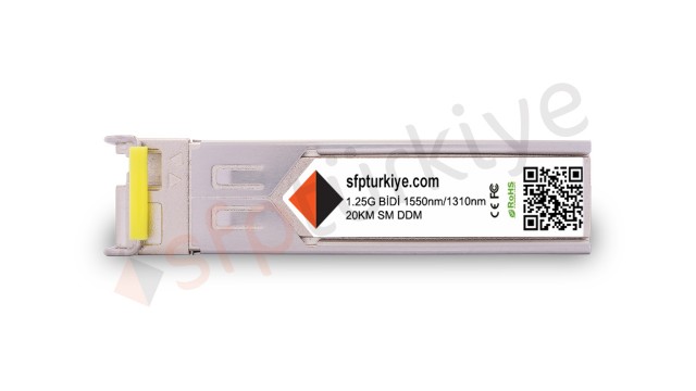 F5 Uyumlu Gigabit Bi-Di SFP Modül - 1000Base-LX 1550nm TX/1310nm RX 20Km SM LC DDM Bidirectional