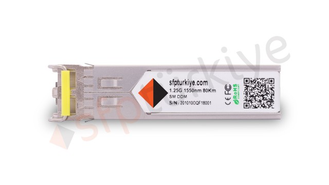 H3C Uyumlu Gigabit SFP Modül - 1000Base-ZX 1550nm 80Km ZR SM LC DDM